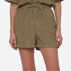 AVEC LES FILLES Drawstring Burnout Terry Short
